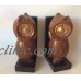 Wise Owl Solid Walnut Bookends Pair Carved Wood Pier 1   173435968975